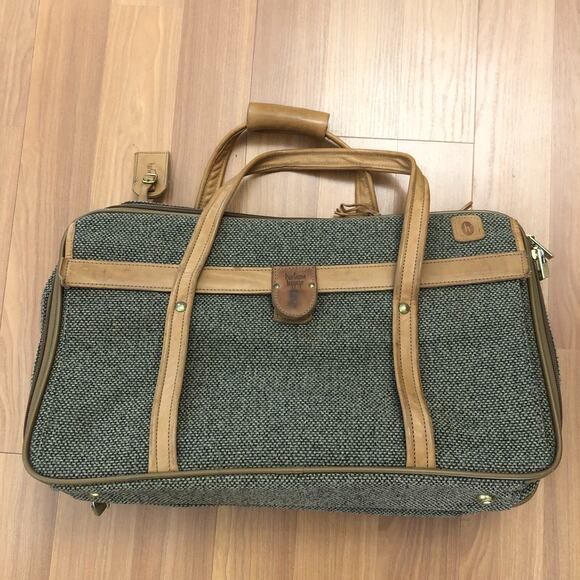Vintage Hartmann Tweed Tote Walnut 20x12x9 MISSING STRAP - Picture 1 of 16
